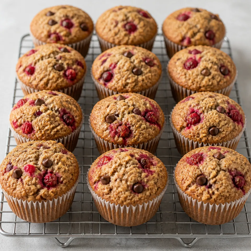 Raspberry Chocolate Chip Quinoa Muffins — serving inspiration
