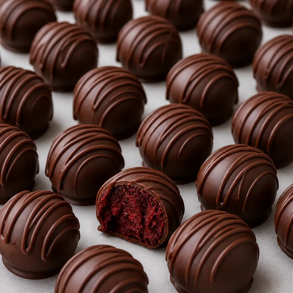 Red Velvet Cake Truffles — serving inspiration