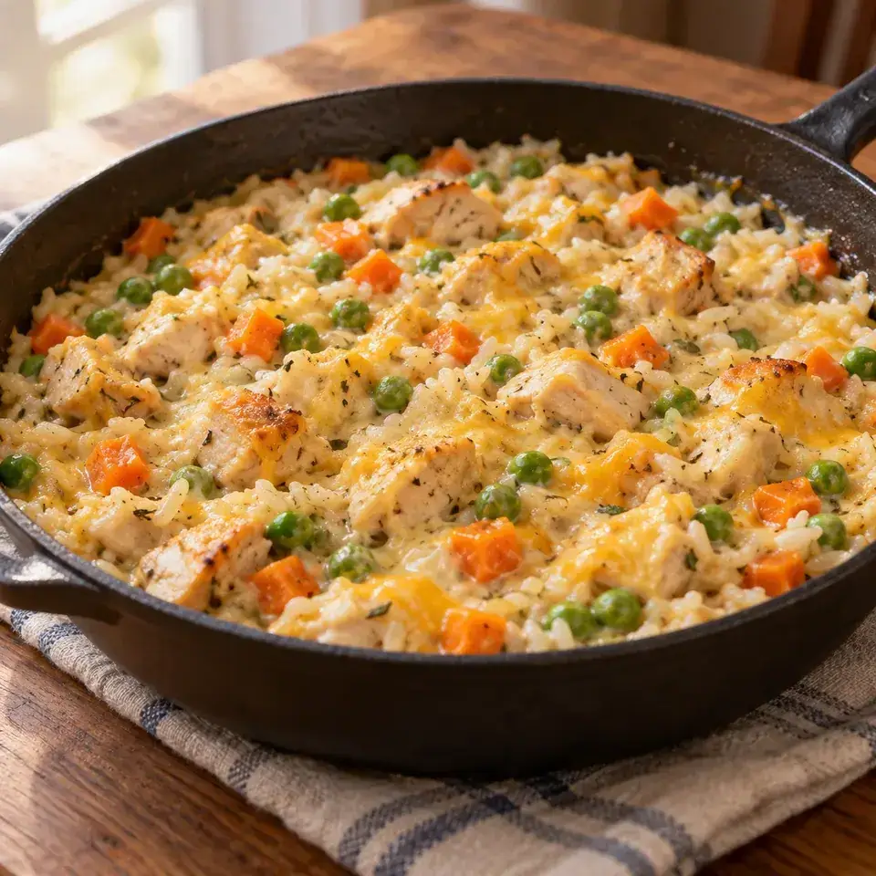 Creamy Chicken and Rice Skillet — serving inspiration