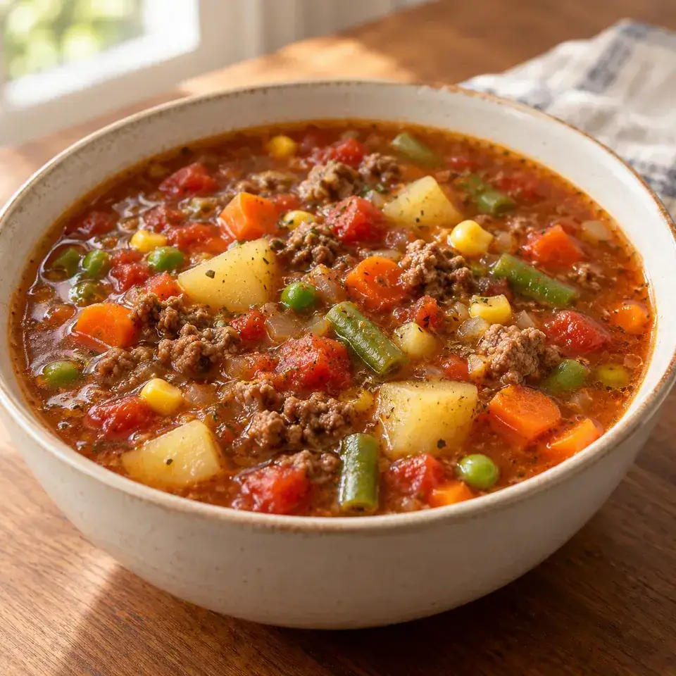 Vegetable Beef Soup — serving inspiration