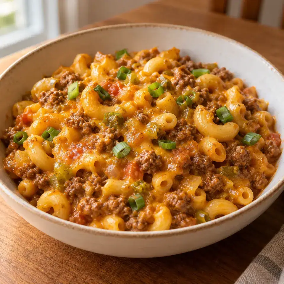 Cheeseburger Pasta — serving inspiration