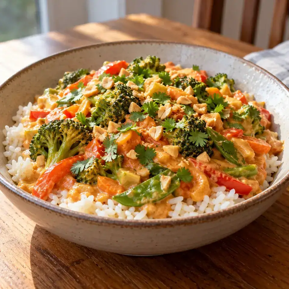 Spicy Coconut Vegetable Stir Fry — serving inspiration