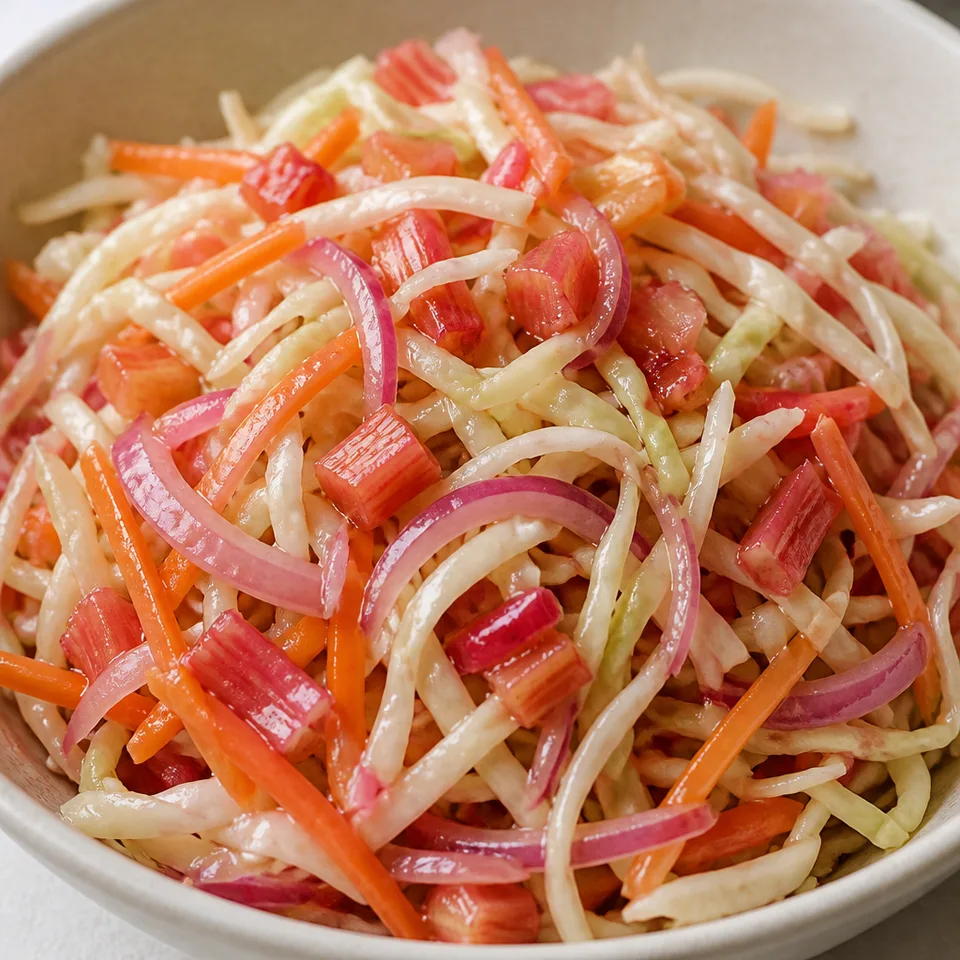 Rhubarb Slaw — serving inspiration