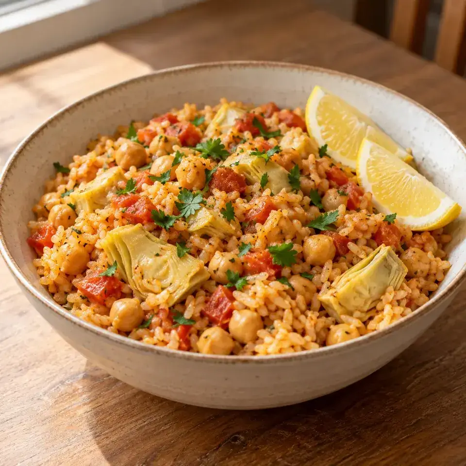 Rice Cooker Spanish Chickpeas and Rice — serving inspiration