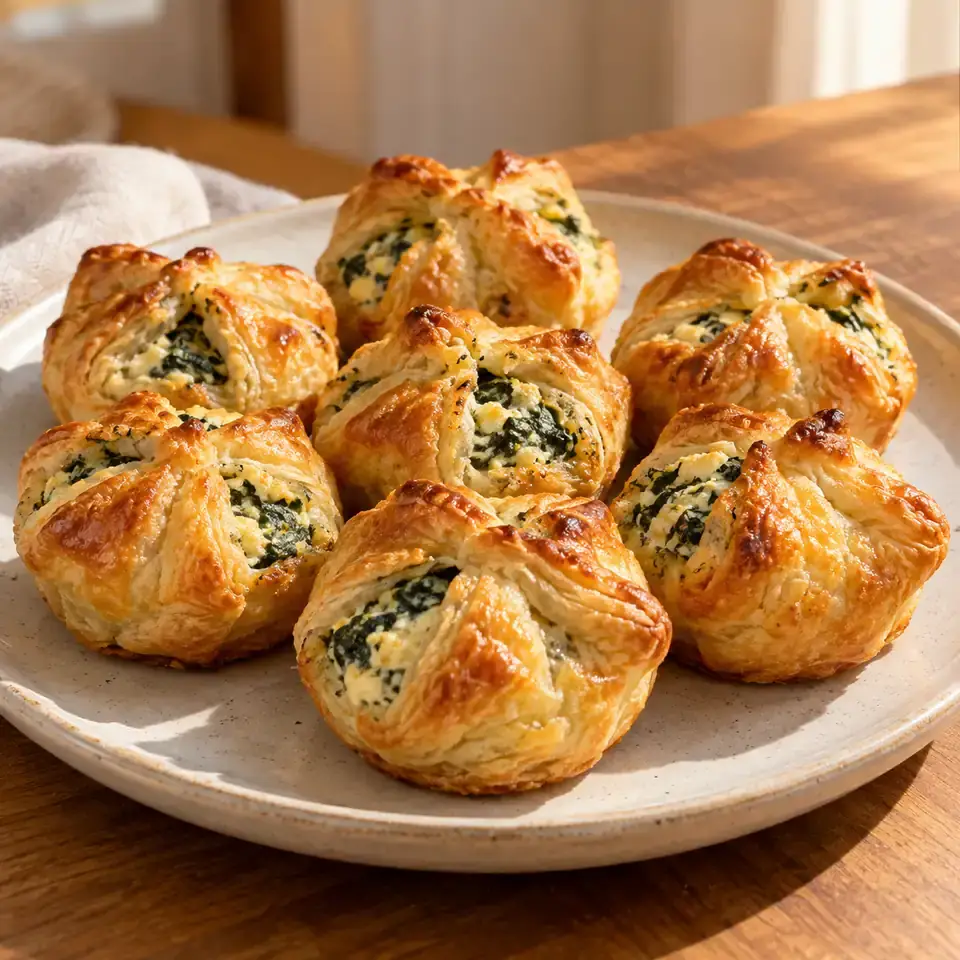 Ricotta and Spinach Puff Pastry Bites — serving inspiration