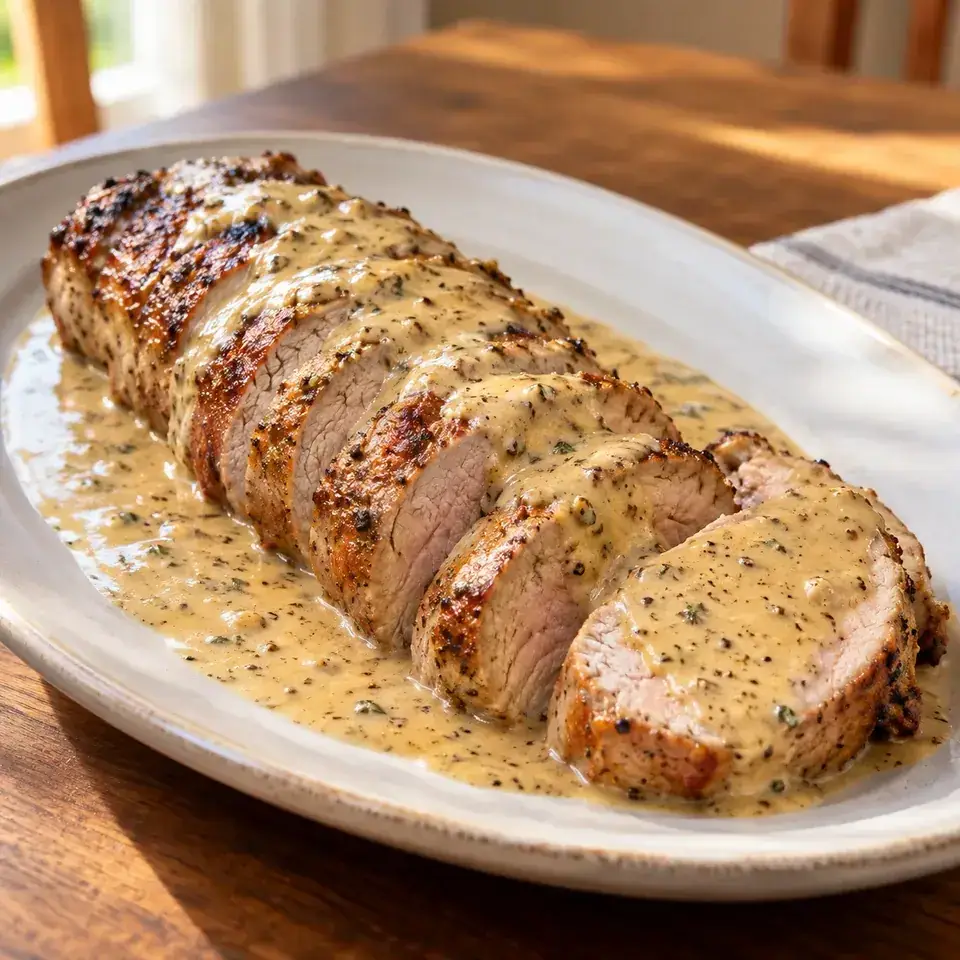 Roast Pork Tenderloin with Dijon Sauce — serving inspiration