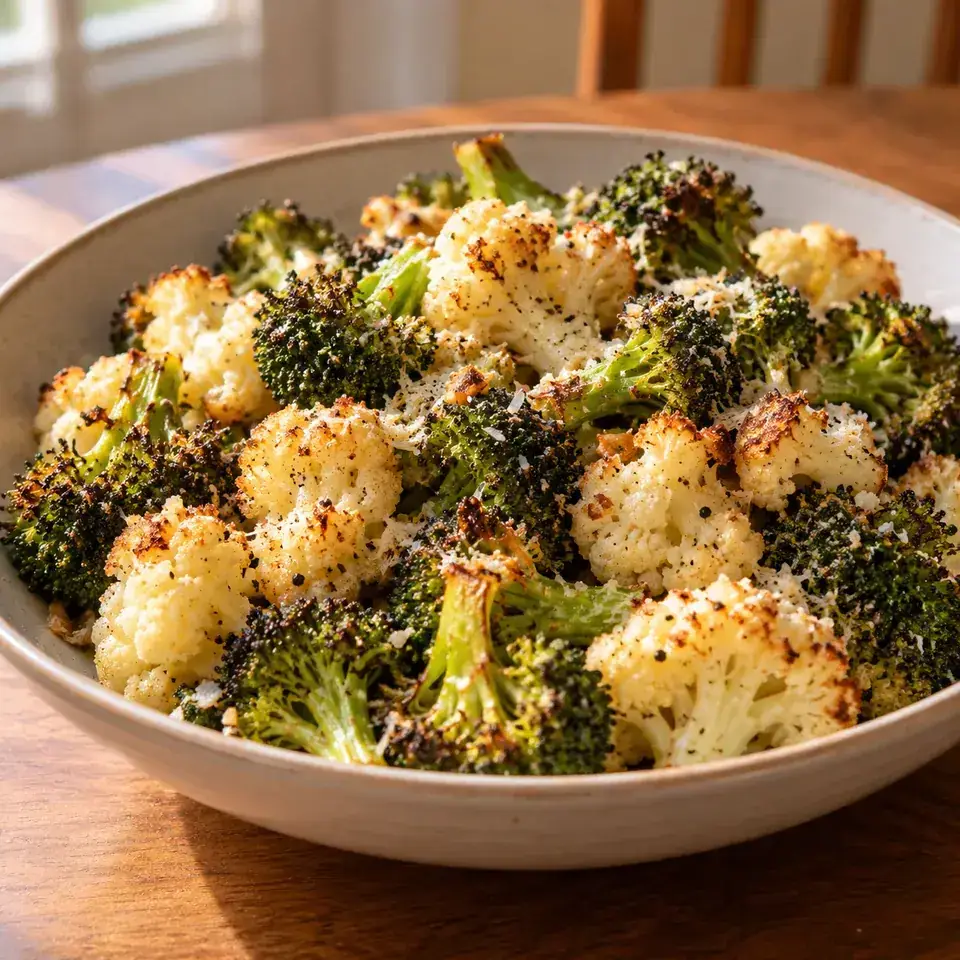 Roasted Broccoli and Cauliflower — serving inspiration