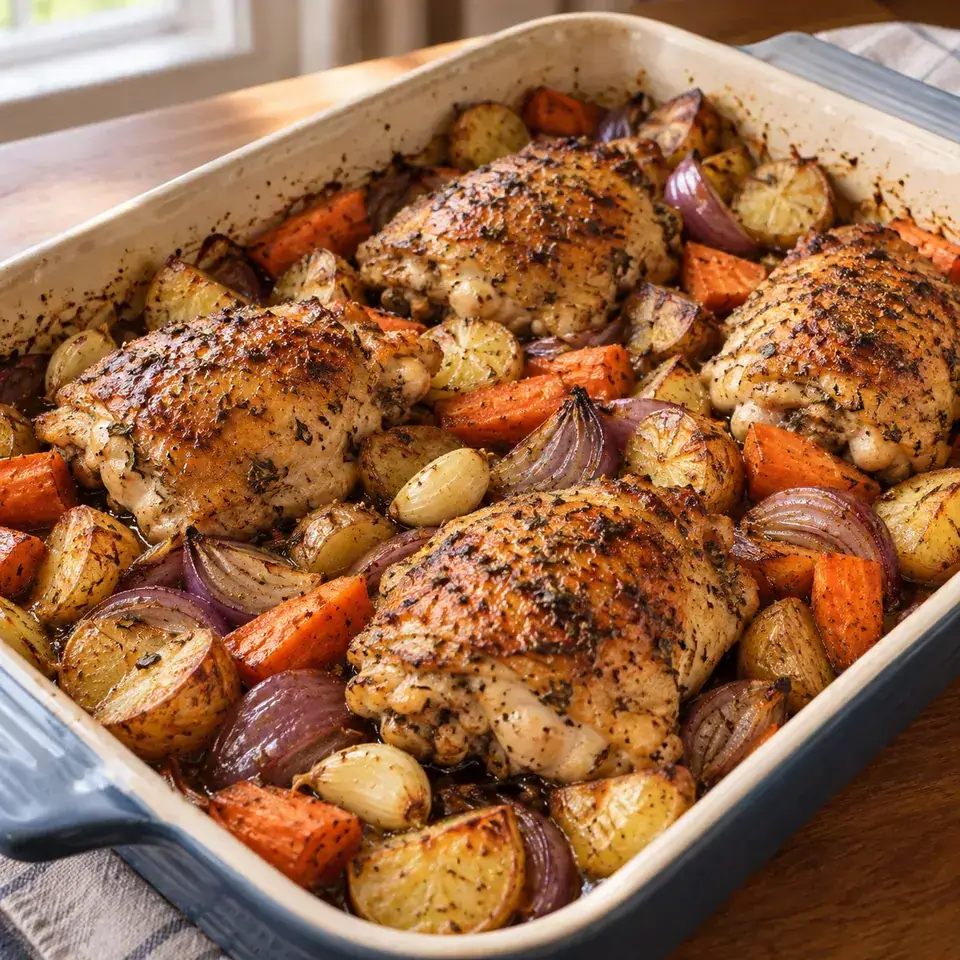 Roasted Chicken and Vegetables — serving inspiration