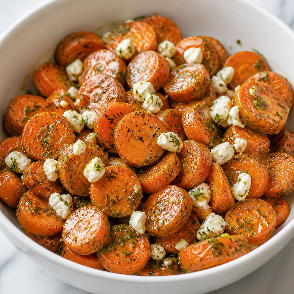 Roasted Dill Carrots (with lemon feta dressing) — serving inspiration