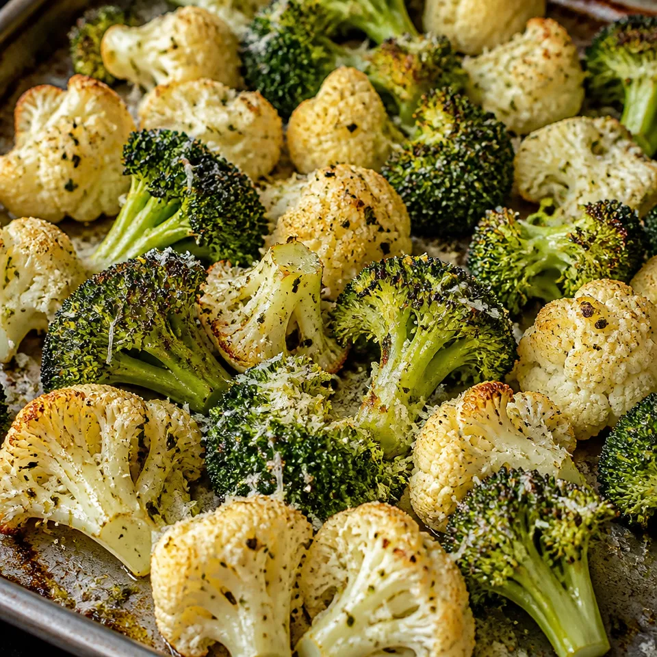 Roasted Lemon Garlic Broccoli & Cauliflower — serving inspiration