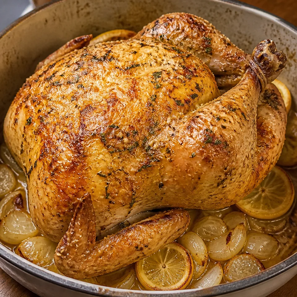 Roasted Parmesan Crusted Whole Chicken — serving inspiration