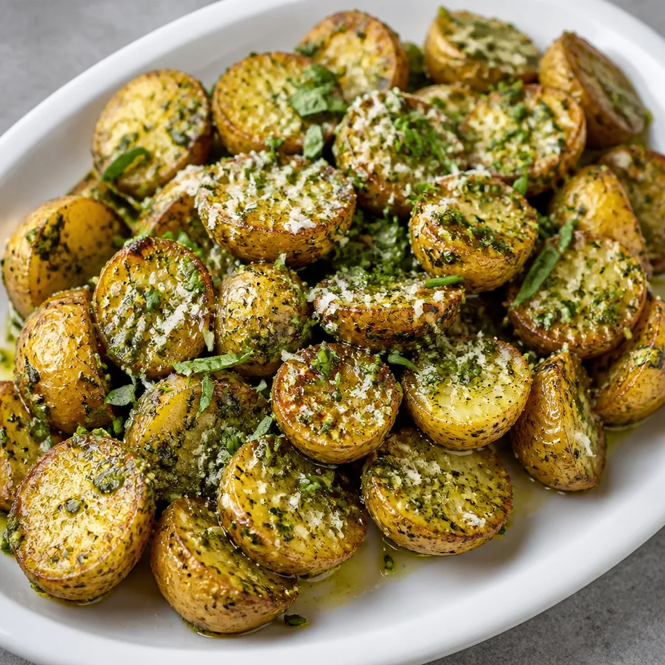 Roasted Potato Pesto Salad — serving inspiration