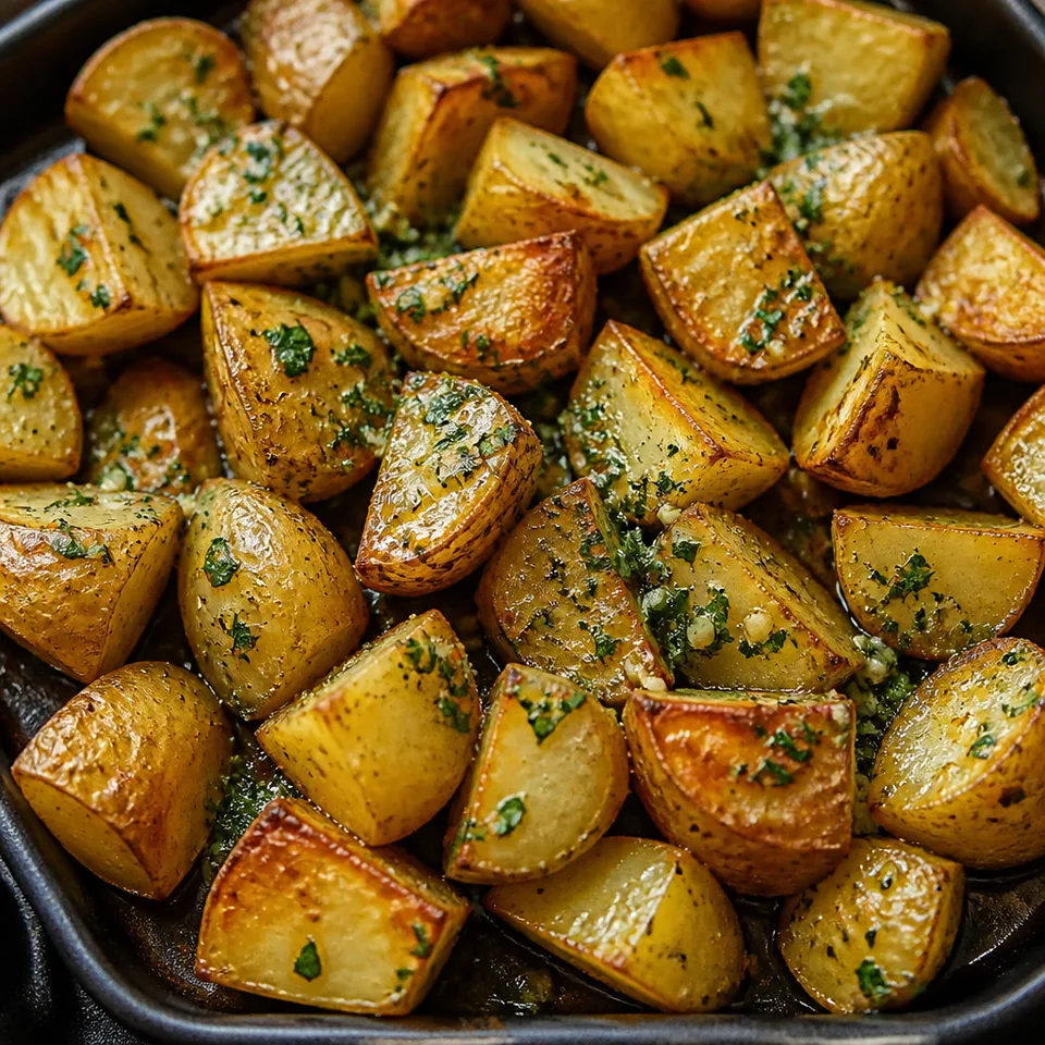 Roasted Potatoes With Garlic Sauce — serving inspiration