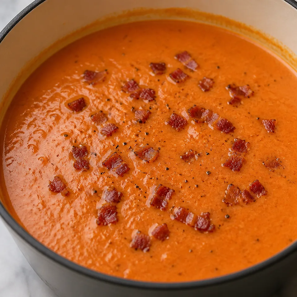 Roasted Tomato Bacon Soup — serving inspiration