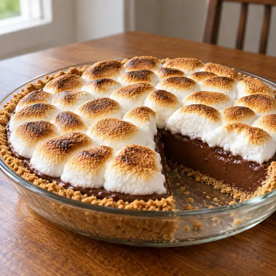 S’mores Pie (No Bake) — serving inspiration