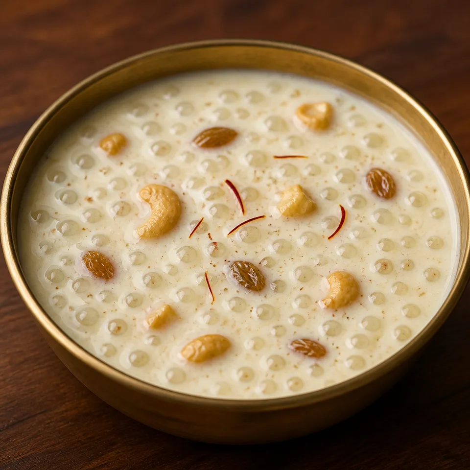 Sabudana Kheer Recipe (No Soaking) — serving inspiration