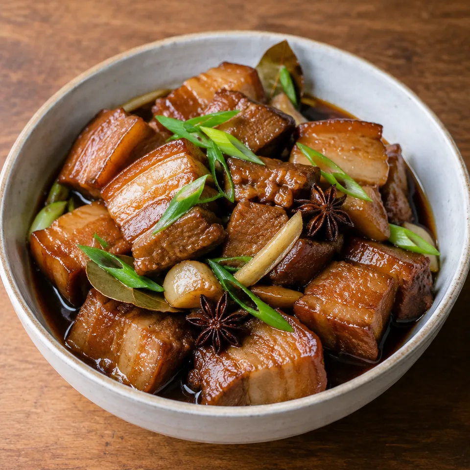 Sake and Soy Braised Pork Belly — serving inspiration