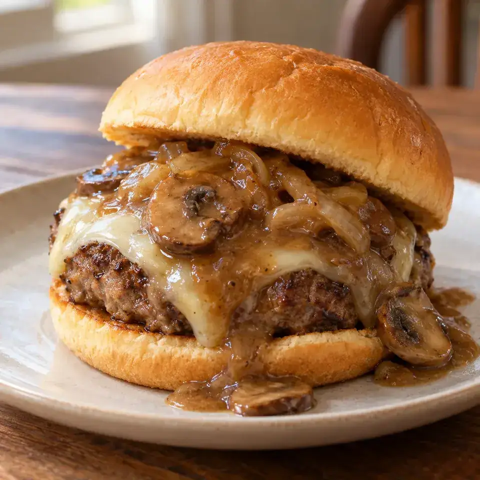Salisbury Steak Burgers — serving inspiration