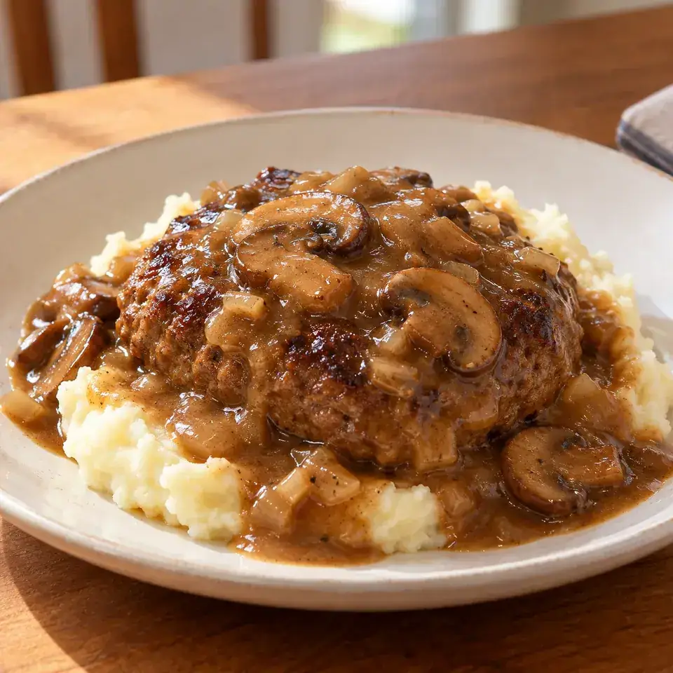 Salisbury Steak with Mushroom Gravy — serving inspiration