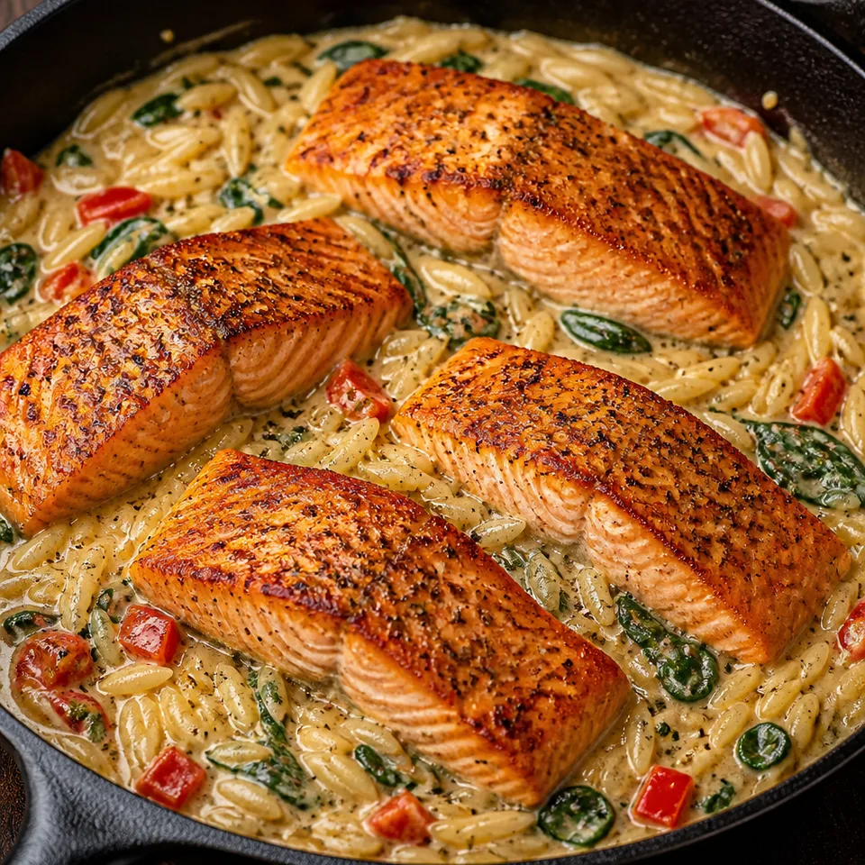 Salmon Orzo — serving inspiration
