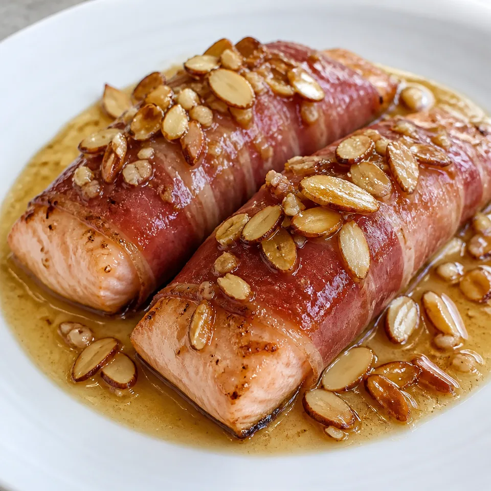 Salmon with Brown Butter Almond Sauce — serving inspiration