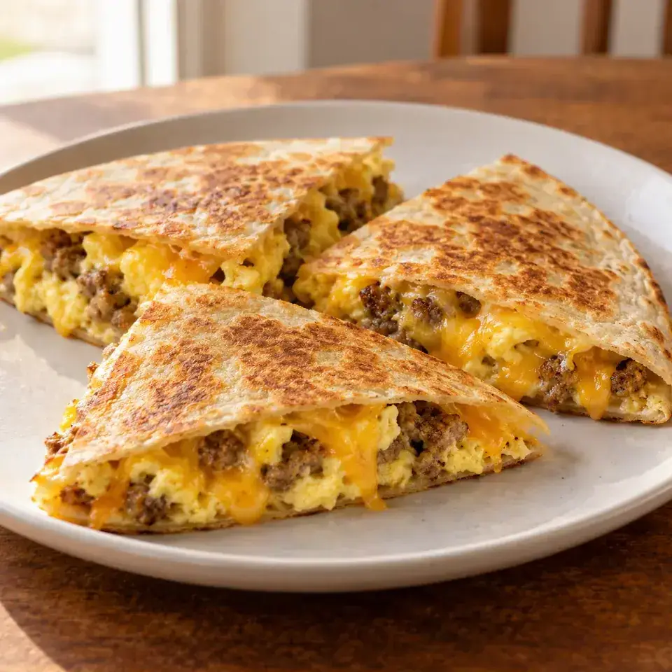 Sausage and Egg Breakfast Quesadillas — serving inspiration