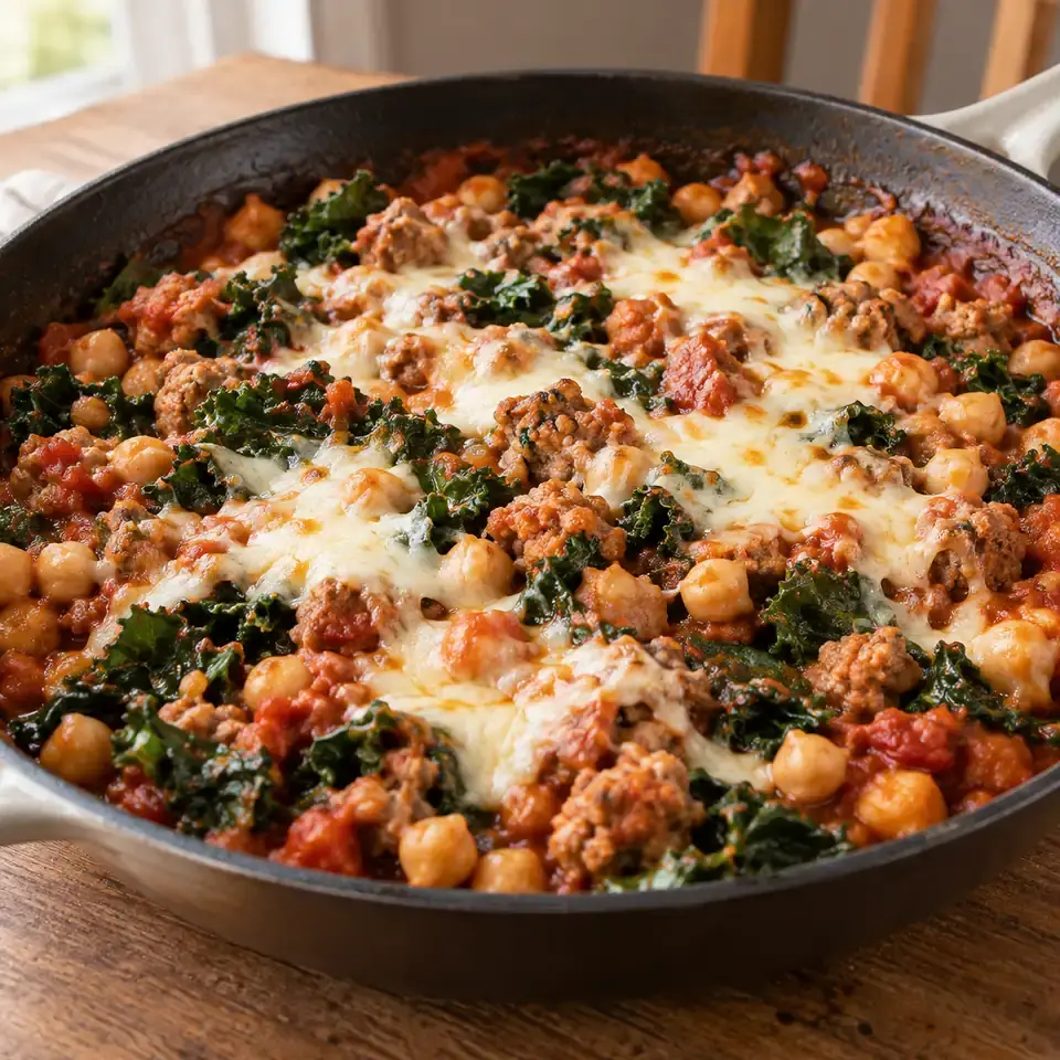 Sausage and Kale Skillet — serving inspiration