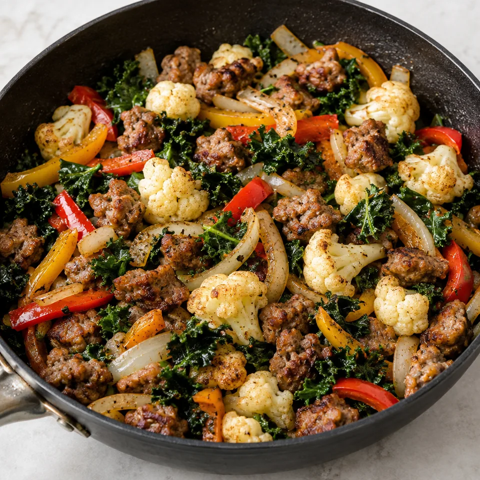 Sausage and Vegetable Skillet — serving inspiration