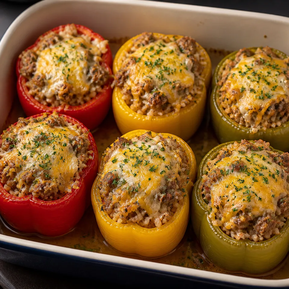 Sausage Stuffed Peppers Dinner — serving inspiration