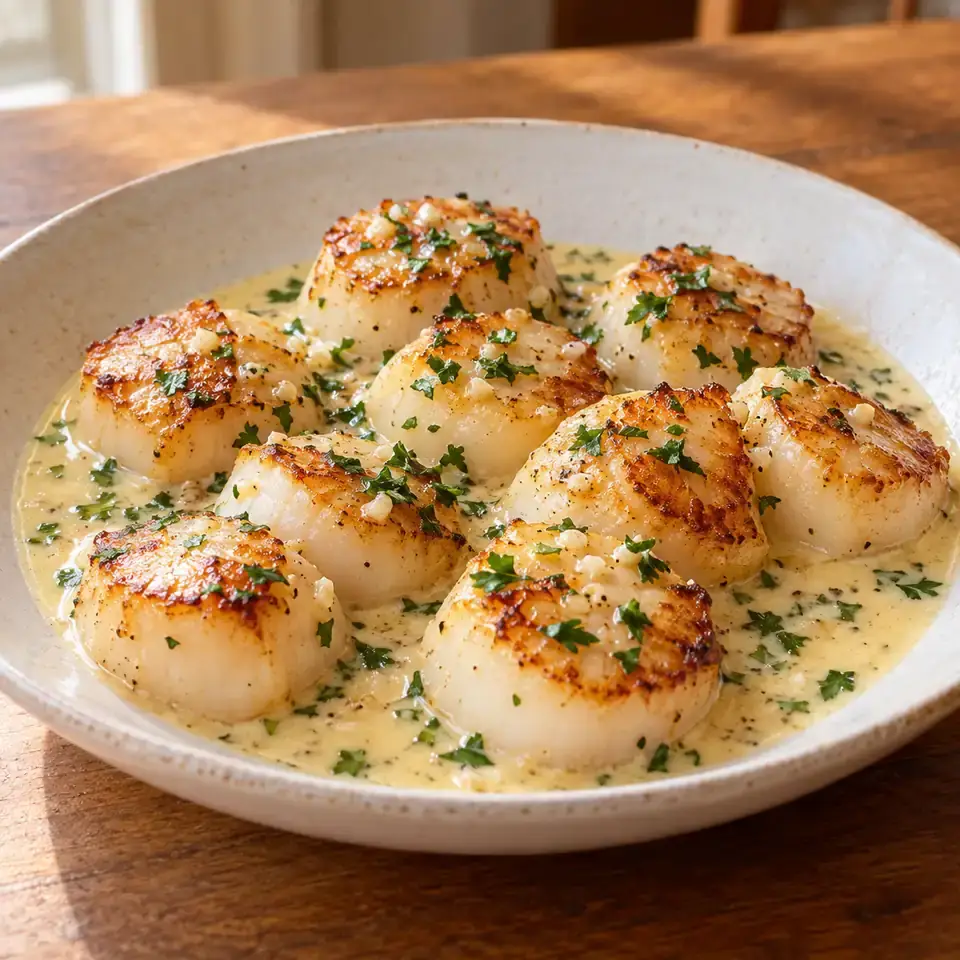 Scallops in Lemon Wine Sauce — serving inspiration