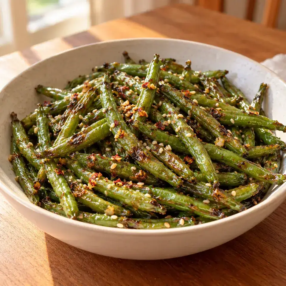 Sesame Air Fryer Green Beans — serving inspiration