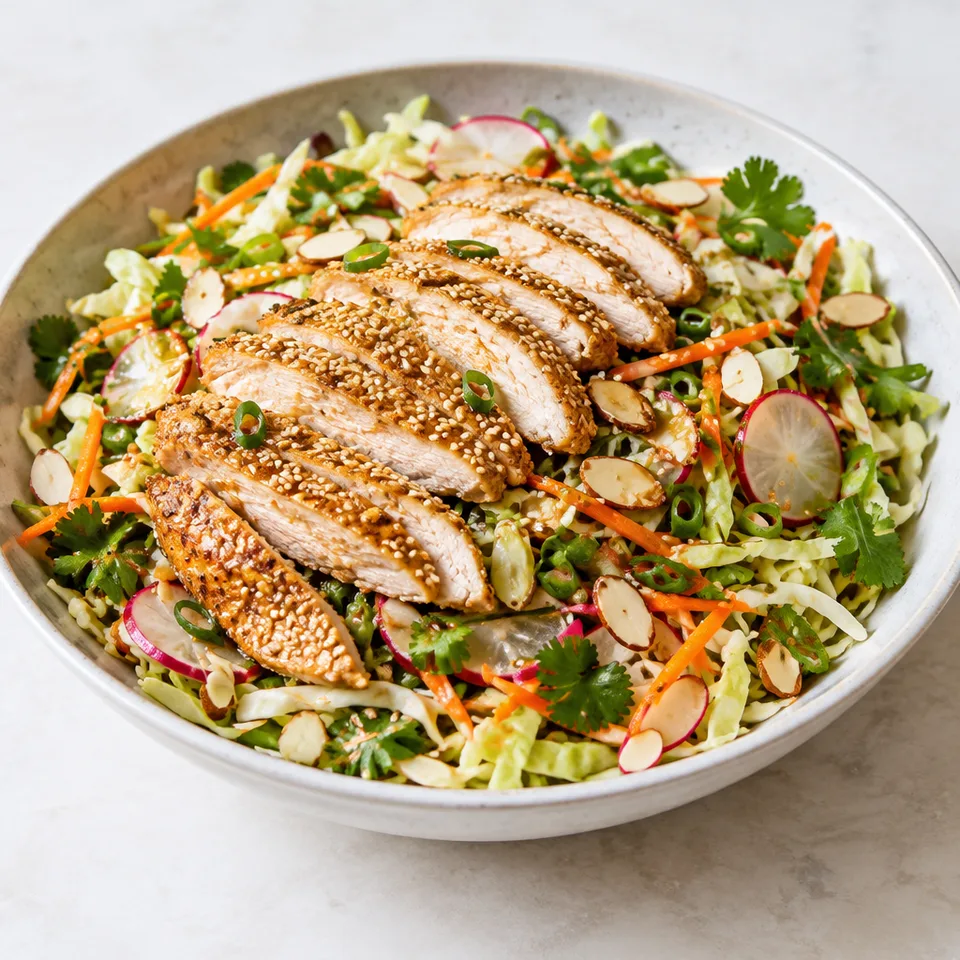 Sesame chicken salad — serving inspiration
