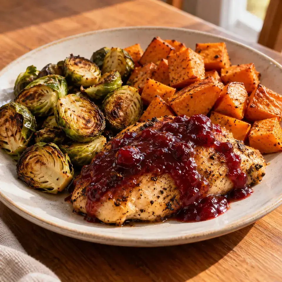 Sheet Pan Cranberry Chicken Dinner — serving inspiration