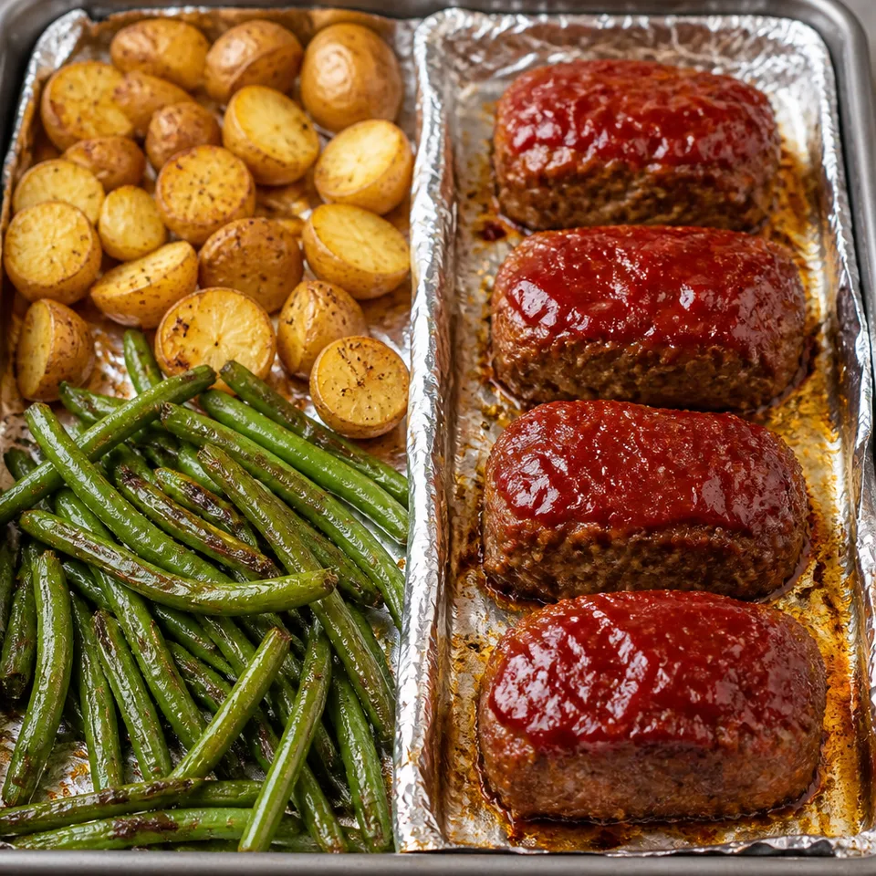 Sheet Pan Mini Meatloaf and Roasted Potatoes — serving inspiration