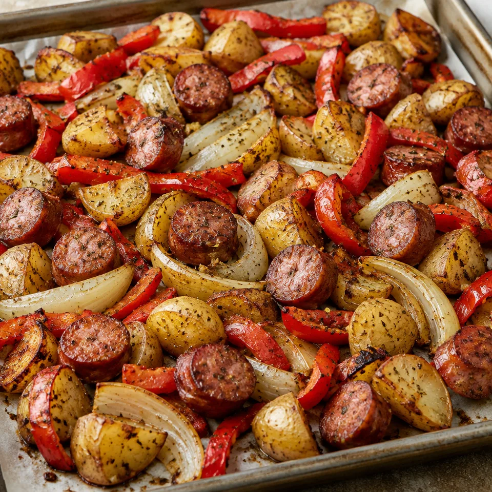 Sheet Pan Sausage and Potatoes — serving inspiration