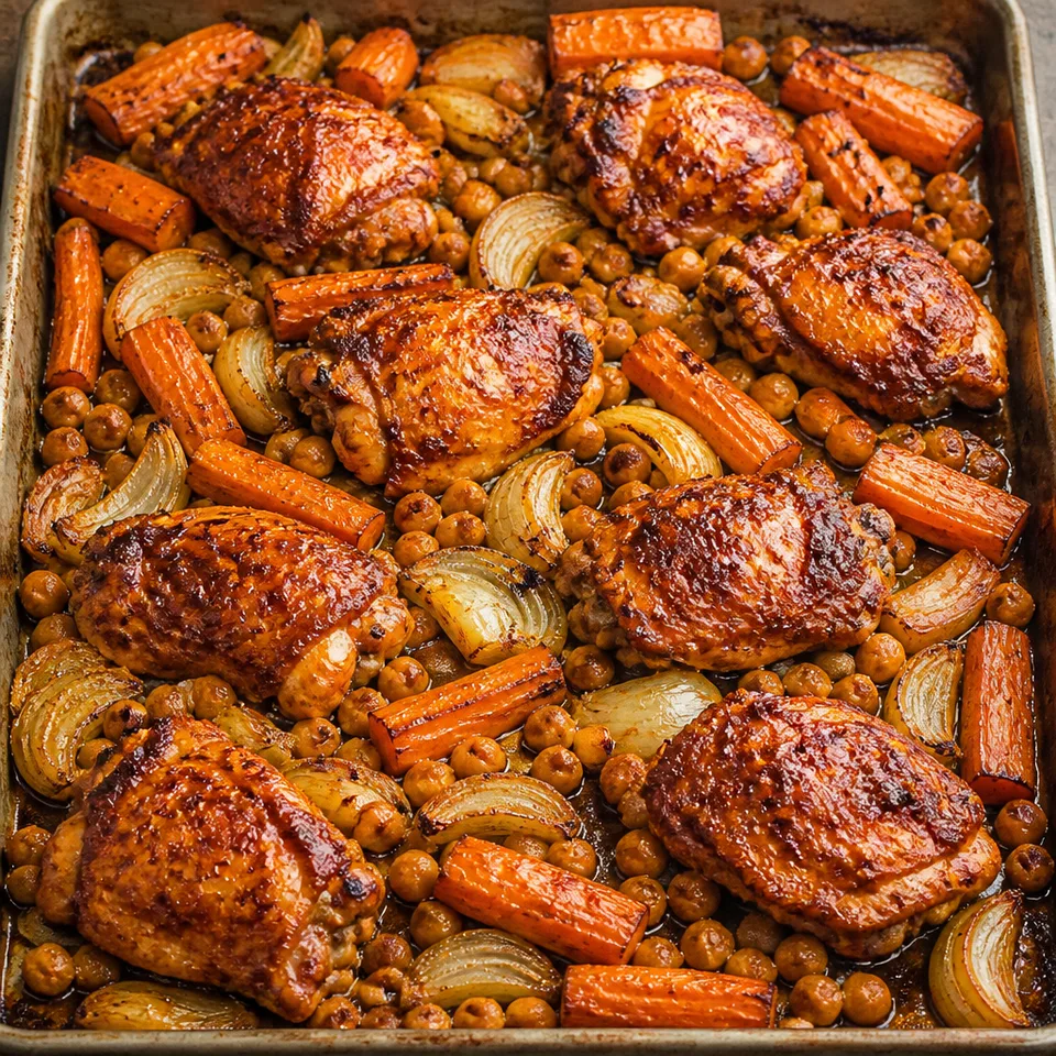 Sheet Pan Smoked Paprika Chicken with Chickpeas — serving inspiration