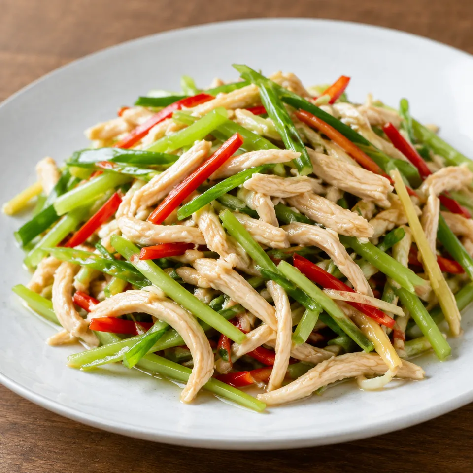 Shredded Chicken with Celery — serving inspiration