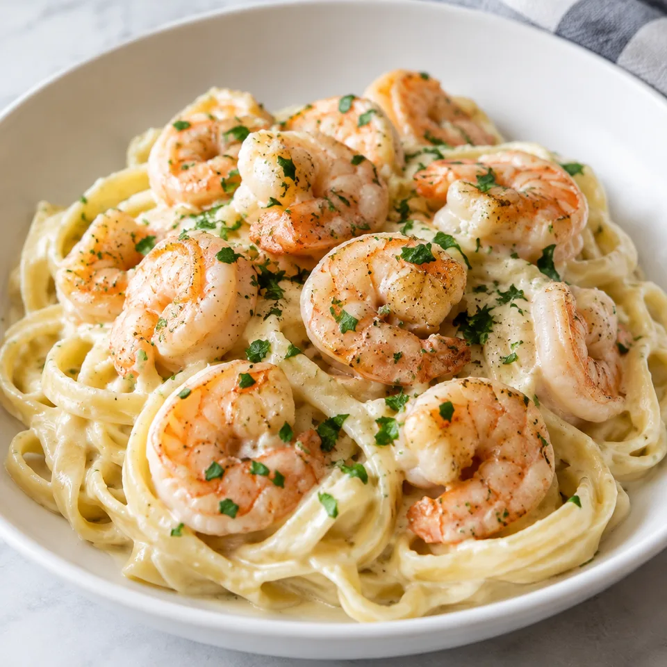 Shrimp Alfredo — serving inspiration