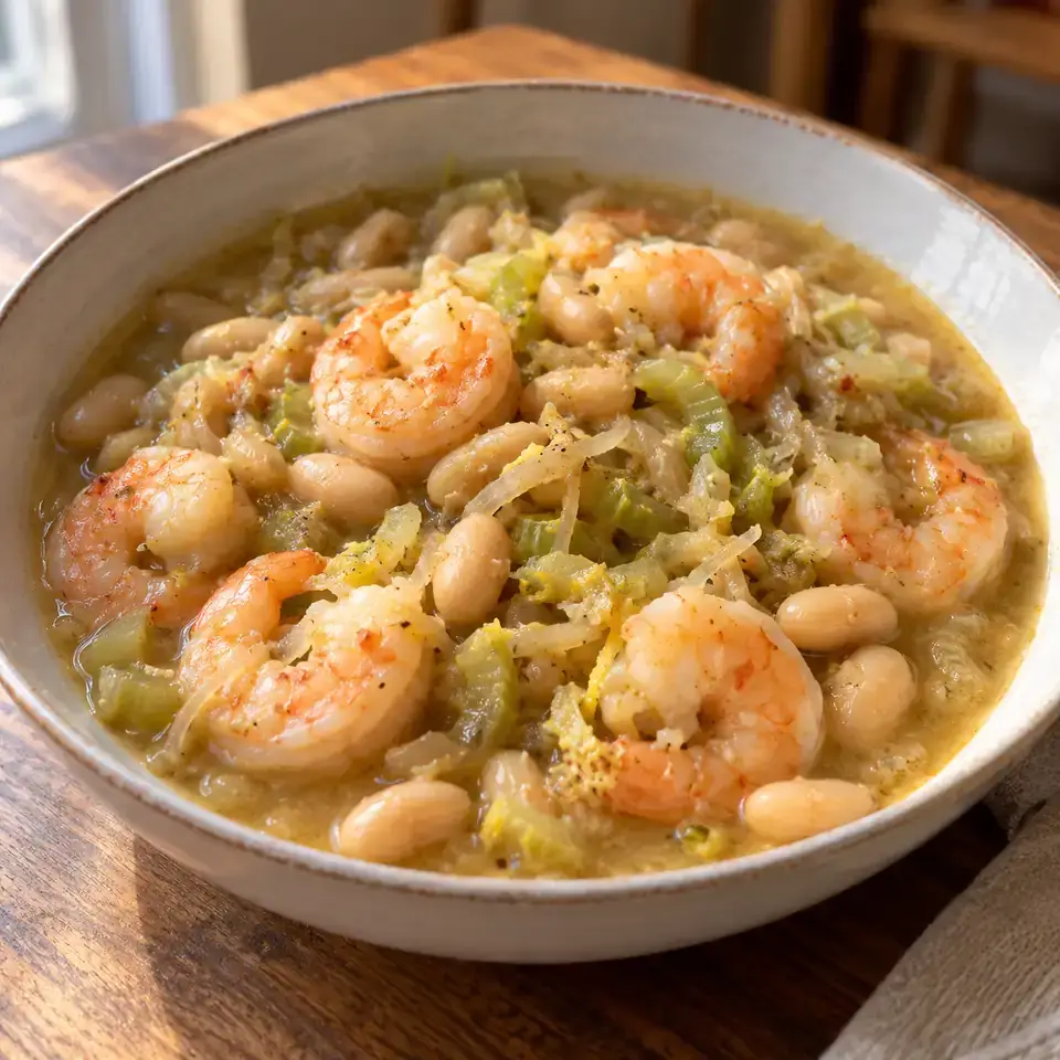 Shrimp and White Bean Stew — serving inspiration