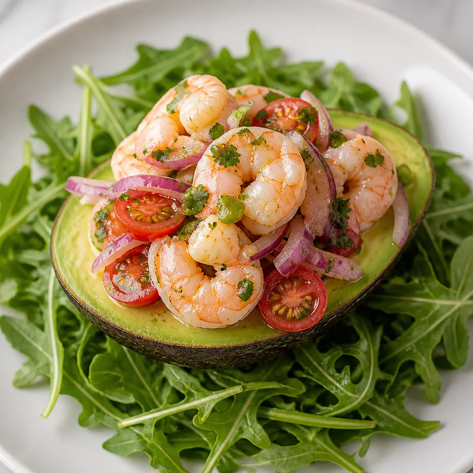 Shrimp Ceviche Stuffed Avocado — serving inspiration