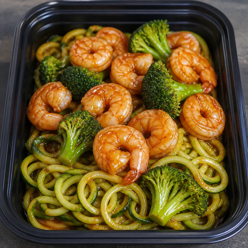Shrimp Teriyaki Zucchini Noodles Meal-Prep — serving inspiration