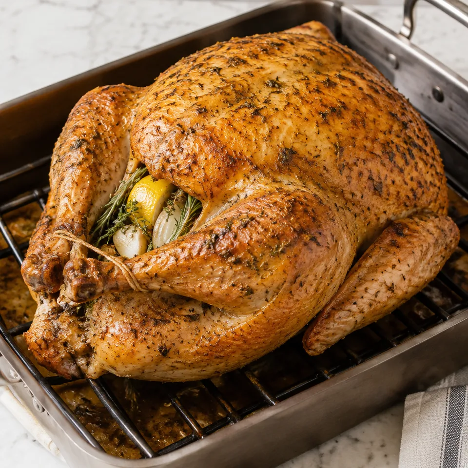 Simple Delicious Oven Roasted Turkey — serving inspiration