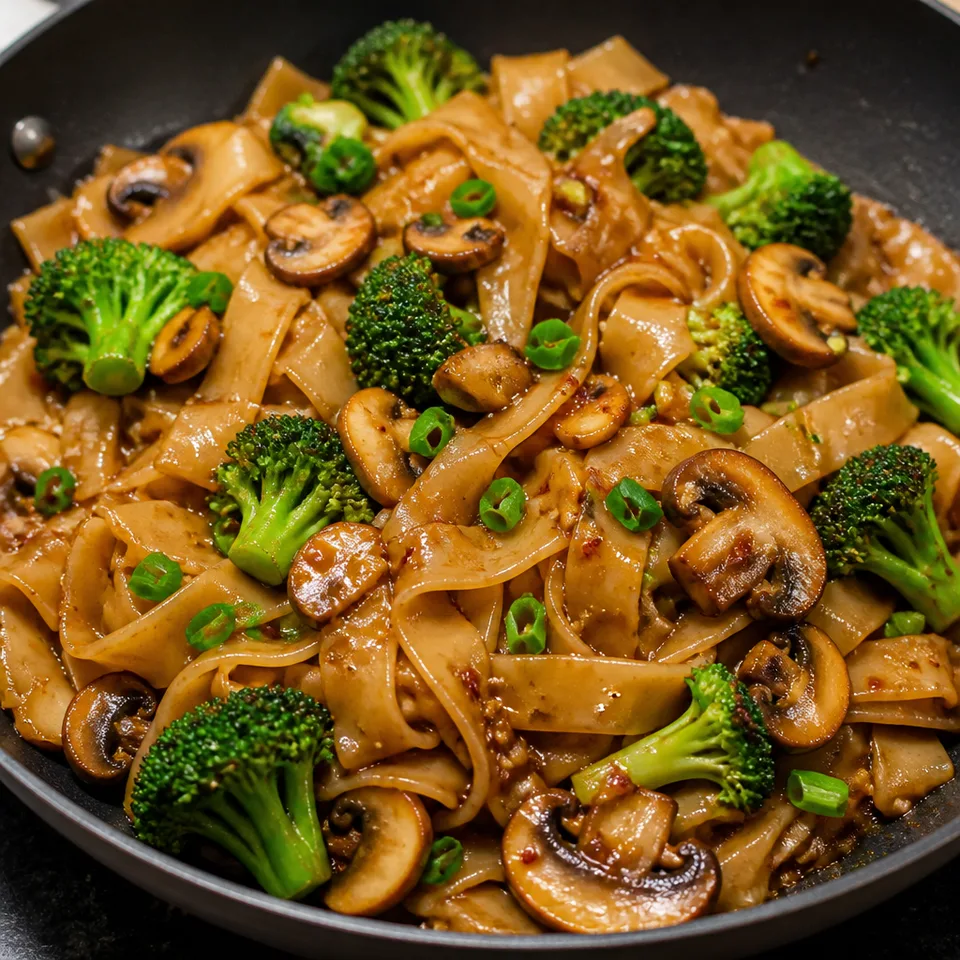Simple Mushroom Broccoli Stir Fry Noodles — serving inspiration
