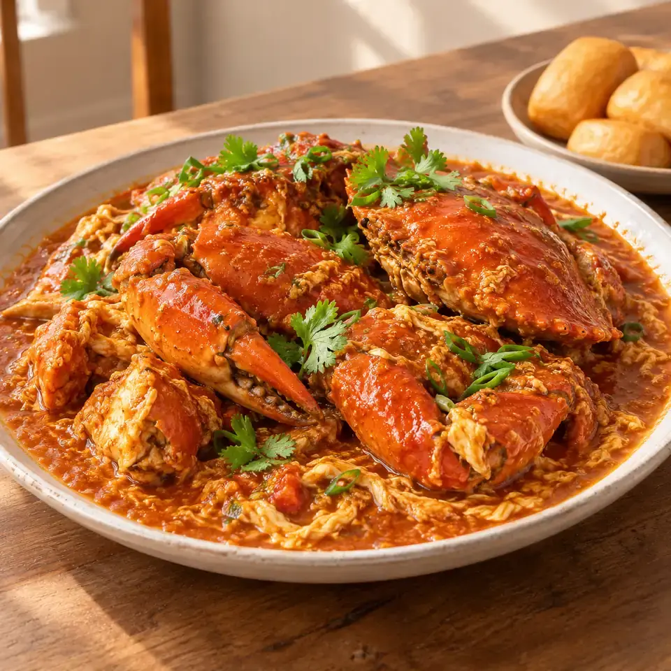 Singapore Chilli Crab — serving inspiration