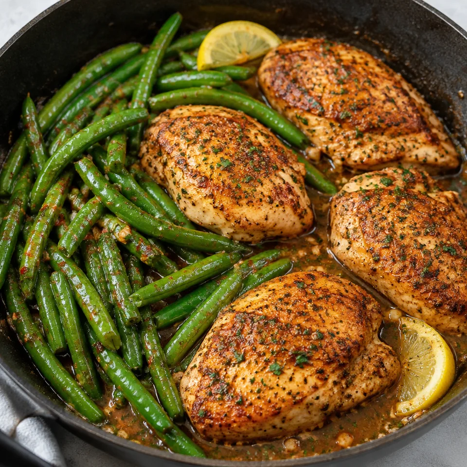 Skillet Chicken and Green Beans — serving inspiration
