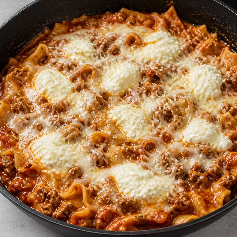 Skillet Lasagna Recipe — serving inspiration