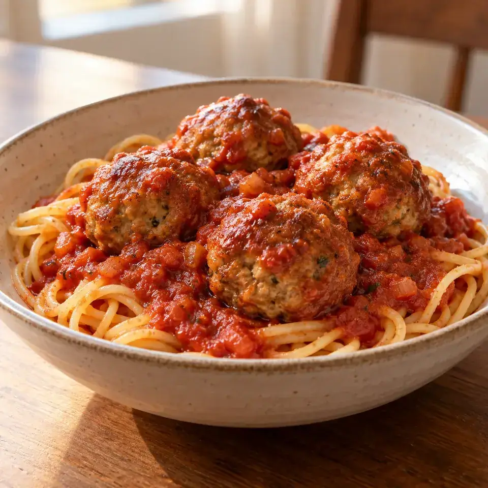 Skillet Meatballs and Marinara — serving inspiration