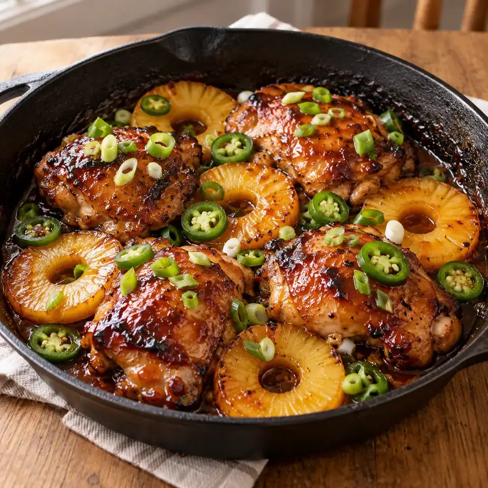 Skillet Pineapple BBQ Chicken — serving inspiration