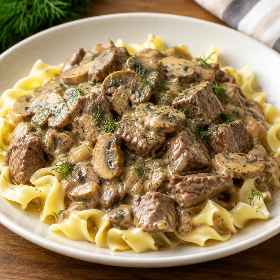 Slow-Cooked Beef Stroganoff + Giveaway — serving inspiration