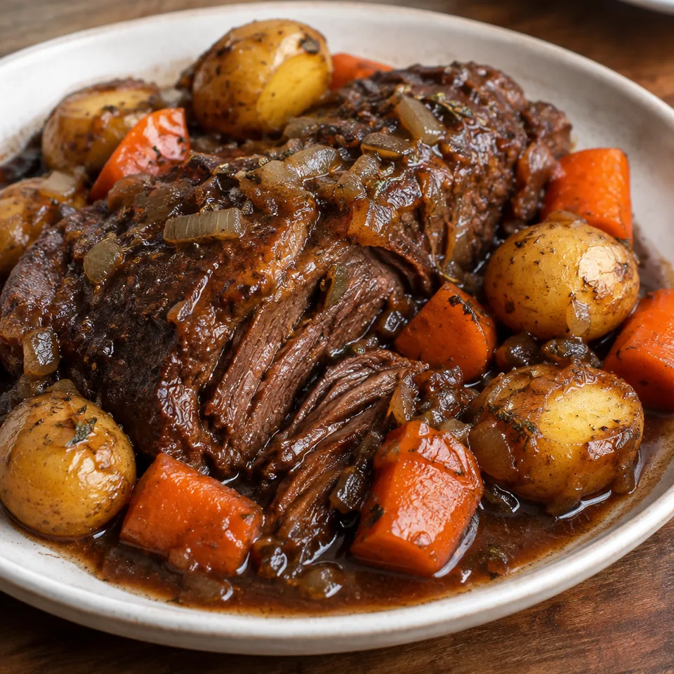 Slow Cooker Balsamic Pot Roast Recipe — serving inspiration
